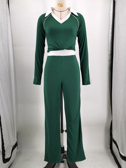 Joskaa Long Sleeve High Waist Two Piece Set - two piece set image 2