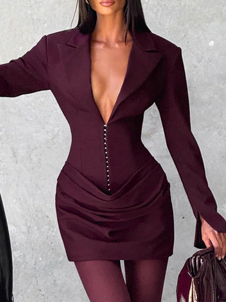 Joskaa Long Sleeve Bodycon Mini Dress - mini dress image 1
