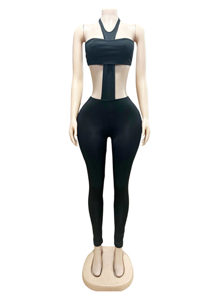 Joskaa Backless Halter Strapless Bodycon Two Piece Set - two piece set image 5
