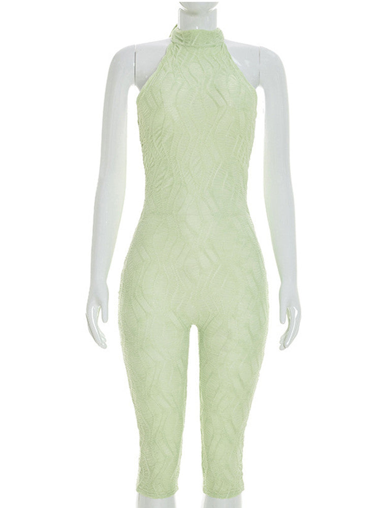 Joskaa Backless Halter Sleeveless Bodycon Romper - romper image 2