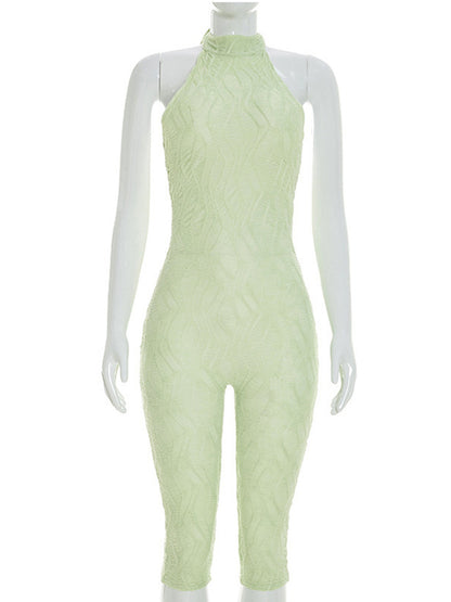 Joskaa Backless Halter Sleeveless Bodycon Romper - romper image 2