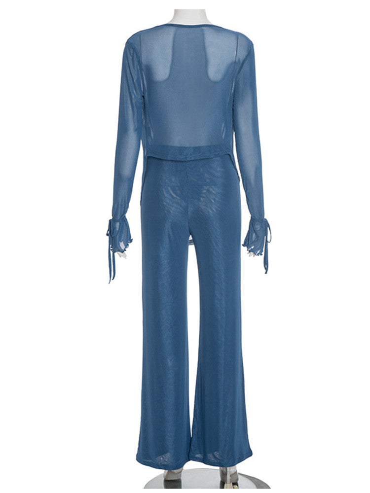 Joskaa Long Sleeve Flare Two Piece Set - two piece set image 4
