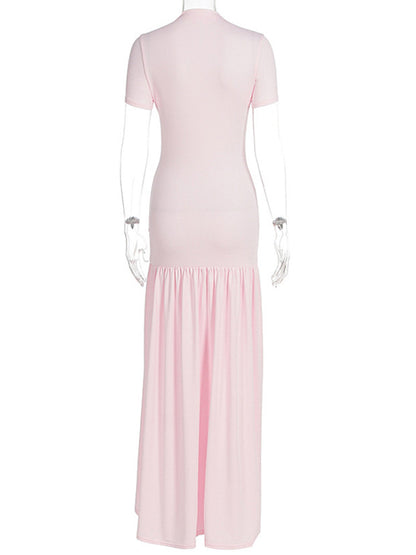 Joskaa Short Sleeve Bodycon Maxi Dress - maxi dress image 4