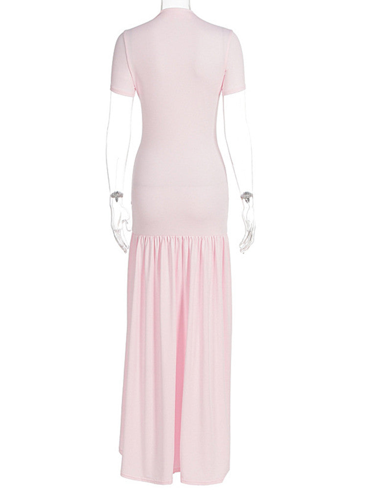 Joskaa Short Sleeve Bodycon Maxi Dress - maxi dress image 4