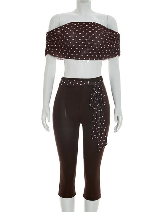 Joskaa Polka Dot Mesh Two Piece Set - two piece set image 2
