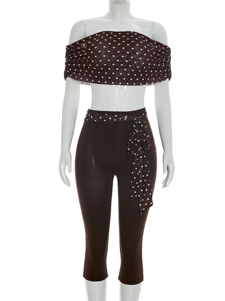 Joskaa Polka Dot Mesh Two Piece Set - two piece set image 2