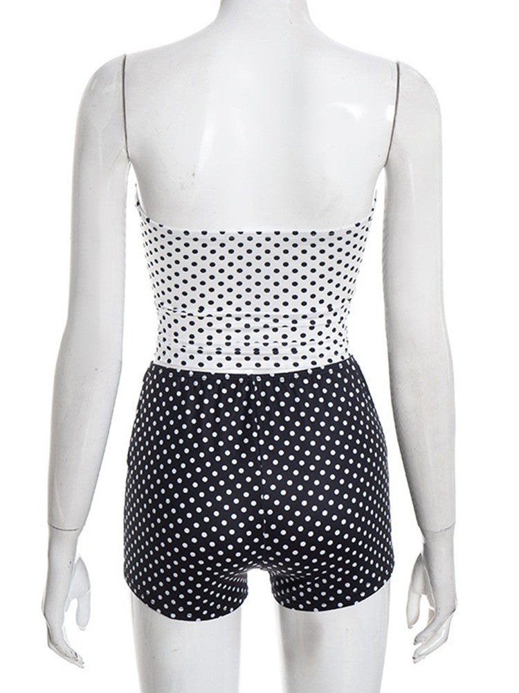 Joskaa Polka Dot Strapless Two Piece Set - two piece set image 4