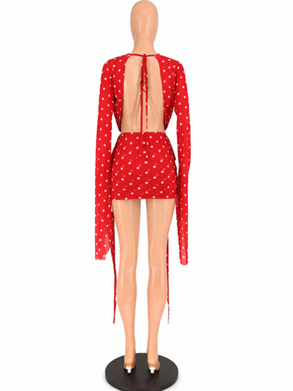 Joskaa Polka Dot Backless Mini Dress - mini dress image 6