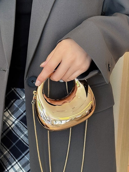 Women's Crescent Acrylic Mini Chain Bag - Detail View 2