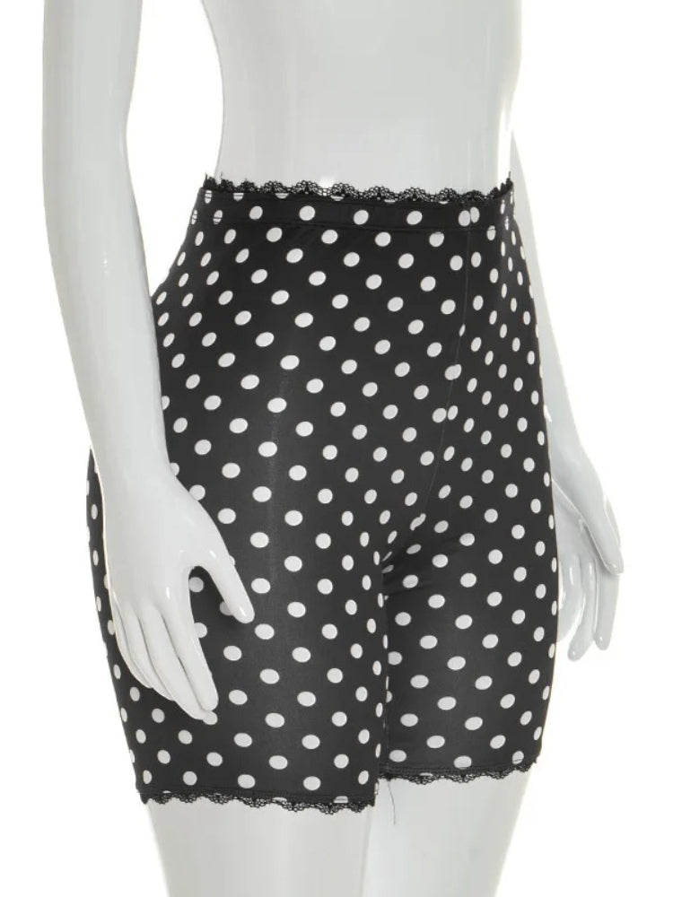 Joskaa Lace Bodycon Shorts Printed Trim Slim - shorts image 3