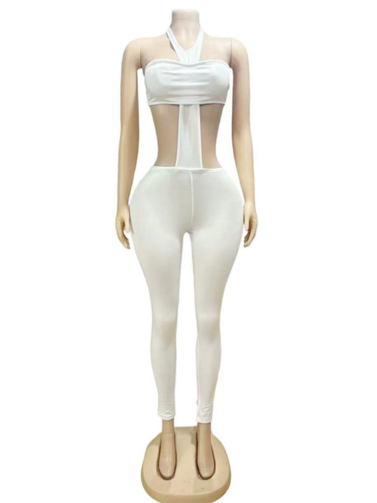 Joskaa Backless Halter Strapless Bodycon Two Piece Set - two piece set image 2