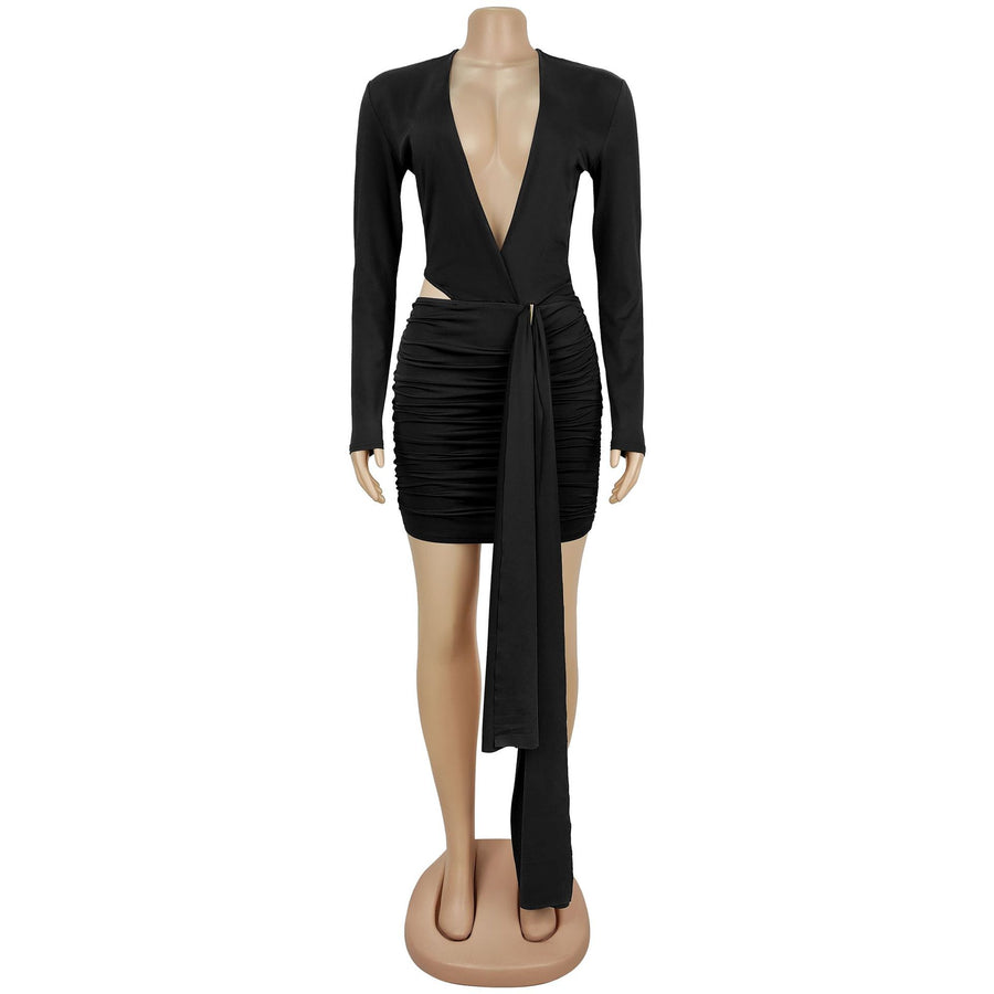 Joskaa Bodycon Mini Dress Solid Color Short - mini dress image 5