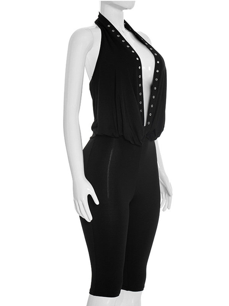Joskaa Backless Halter Bodycon Romper - romper image 3