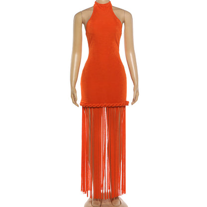 Joskaa Backless Halter Sleeveless Bodycon Maxi Dress - maxi dress image 7