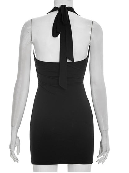 Joskaa Lace Backless Halter Bodycon Mini Dress - mini dress image 4