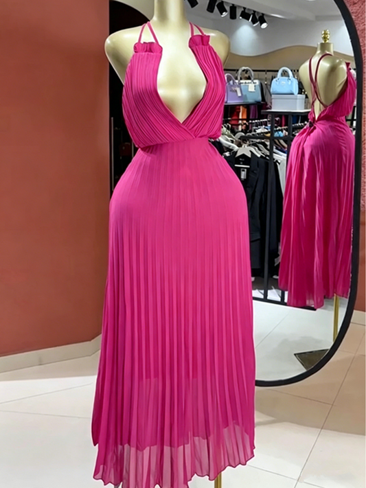 Joskaa Ruched Backless High Waist Maxi Dress - maxi dress image 1
