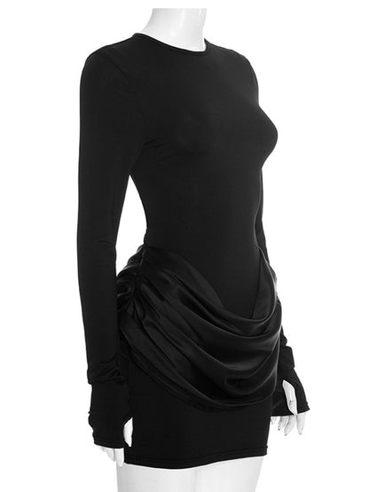 Joskaa Ruched Long Sleeve Bodycon Mini Dress - mini dress image 3