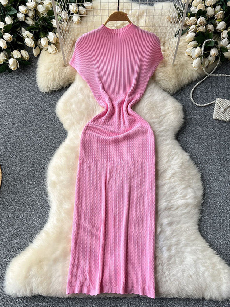 Joskaa Ribbed Knit Short Sleeve Bodycon Dress - bodycon dress image 3