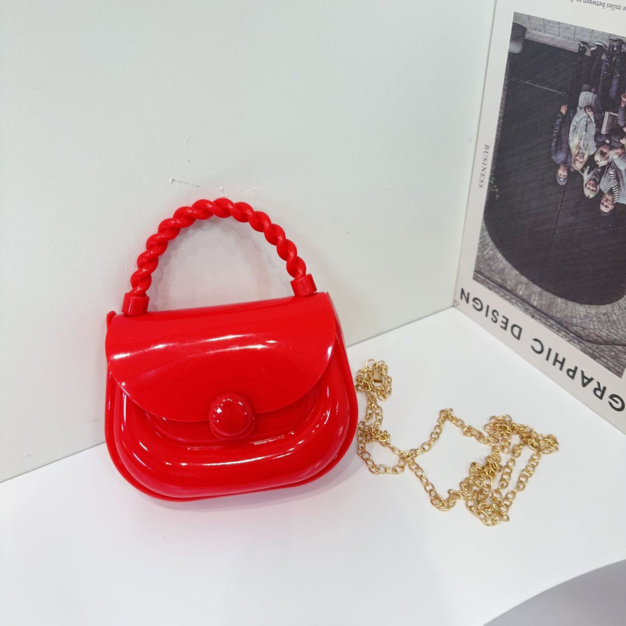 Women's Candy Color Jelly Mini Square Bag - Detail View 6