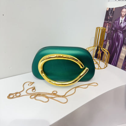Women's Round Acrylic Evening Clutch Bag - Detail View 9