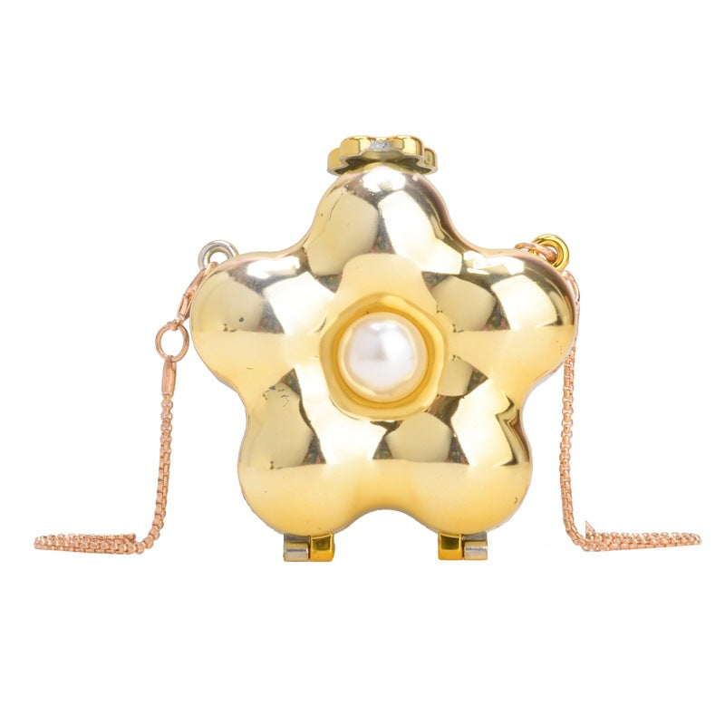 Women's Pearl Flower Bow Acrylic Mini Handbag - Detail View 3