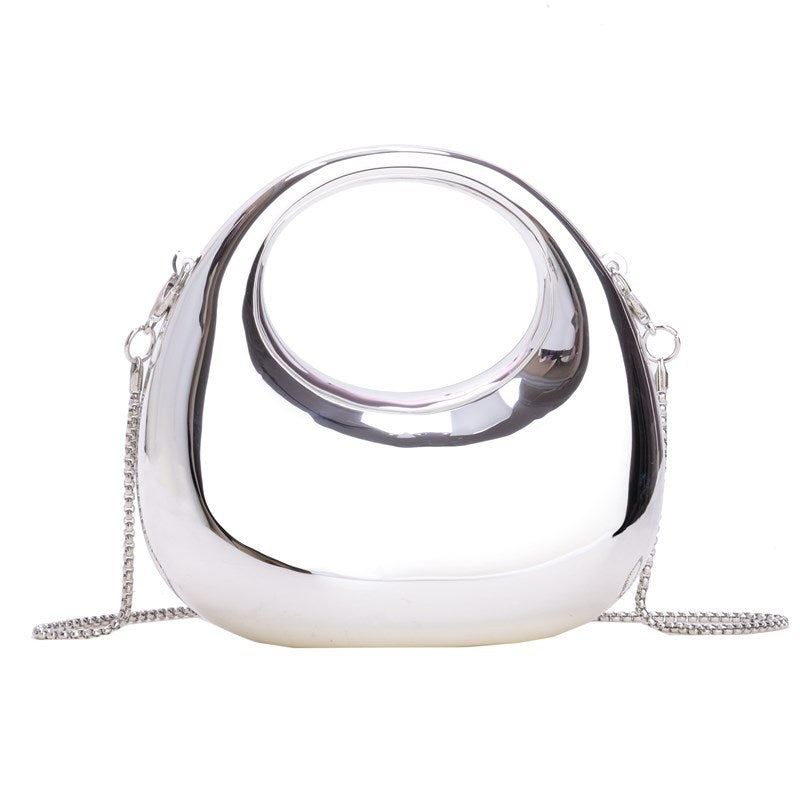 Women's Crescent Acrylic Mini Chain Bag - Detail View 5