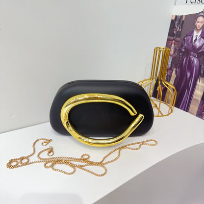 Women's Round Acrylic Evening Clutch Bag - Detail View 6