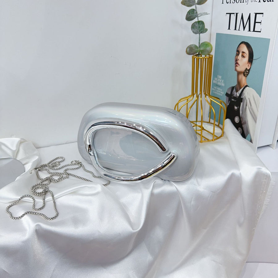 Women's Round Acrylic Evening Clutch Bag - Detail View 20