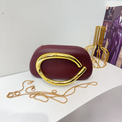Women's Round Acrylic Evening Clutch Bag - Detail View 10