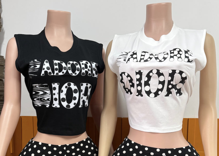 Joskaa Polka Dot Sleeveless Crop Top - top image 2