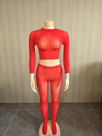 Joskaa Long Sleeve Crop Two Piece Set - two piece set image 5