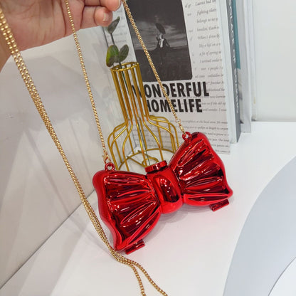 Women's Pearl Flower Bow Acrylic Mini Handbag - Detail View 8