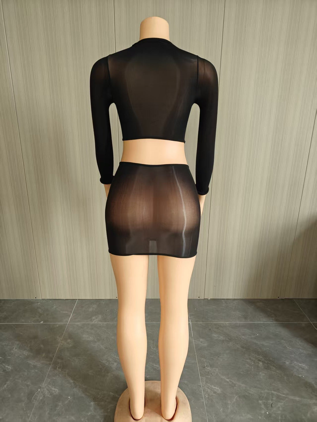 Joskaa Long Sleeve Crop Mini Two Piece Set - two piece set image 6
