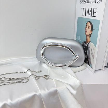 Women's Round Acrylic Evening Clutch Bag - Detail View 12