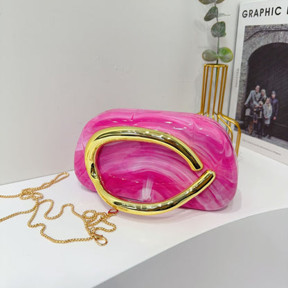 Women's Round Acrylic Evening Clutch Bag - Detail View 25