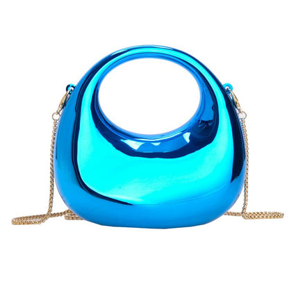 Women's Crescent Acrylic Mini Chain Bag - Detail View 6