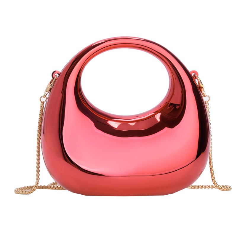 Women's Crescent Acrylic Mini Chain Bag - Detail View 7