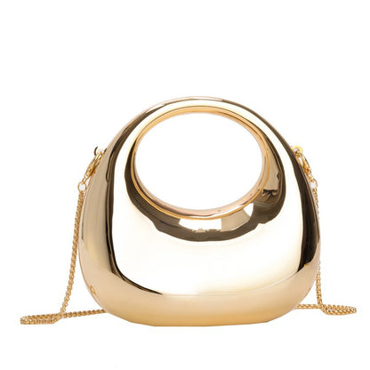 Women's Crescent Acrylic Mini Chain Bag - Detail View 4