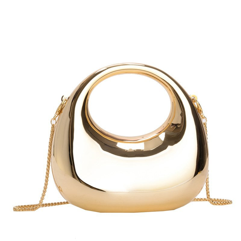 Women's Crescent Acrylic Mini Chain Bag - Detail View 4