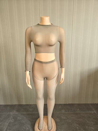 Joskaa Long Sleeve Crop Two Piece Set - two piece set image 6