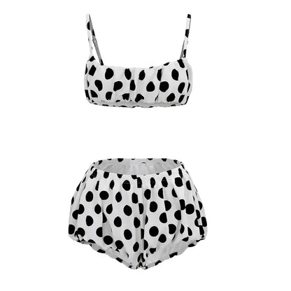 Women's Polka Dot Two Piece Set Print Cropped - Detail View 6