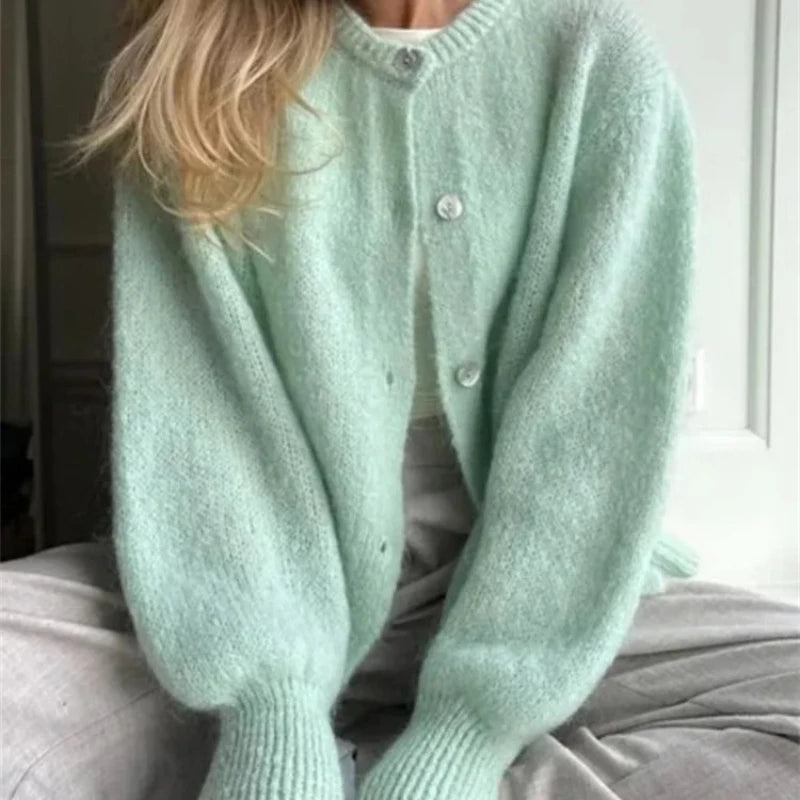 Women's Knit Ribbed Inner Knitting Jacket