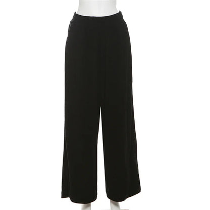 Women's High Waist Flare Wide Leg Solid Pants