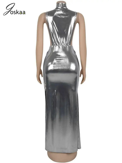 Wholesale Women's Ruched Sleeveless Bodycon Dress Black – Detail View