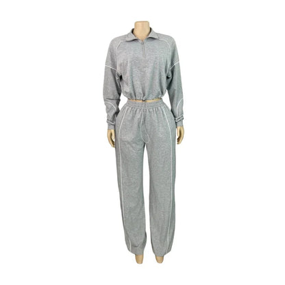 Women's Stripe Sporty Tracksuits Striped Two Piece Set