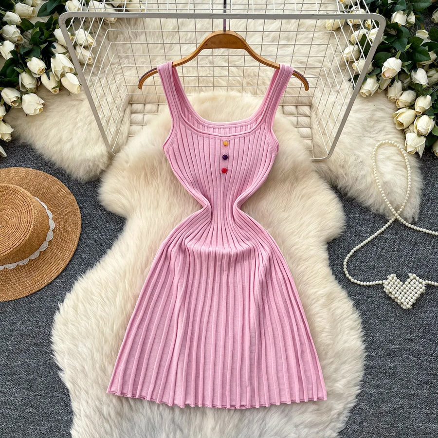 Wholesale Women's Knit Bodycon Ribbed Mini Dress