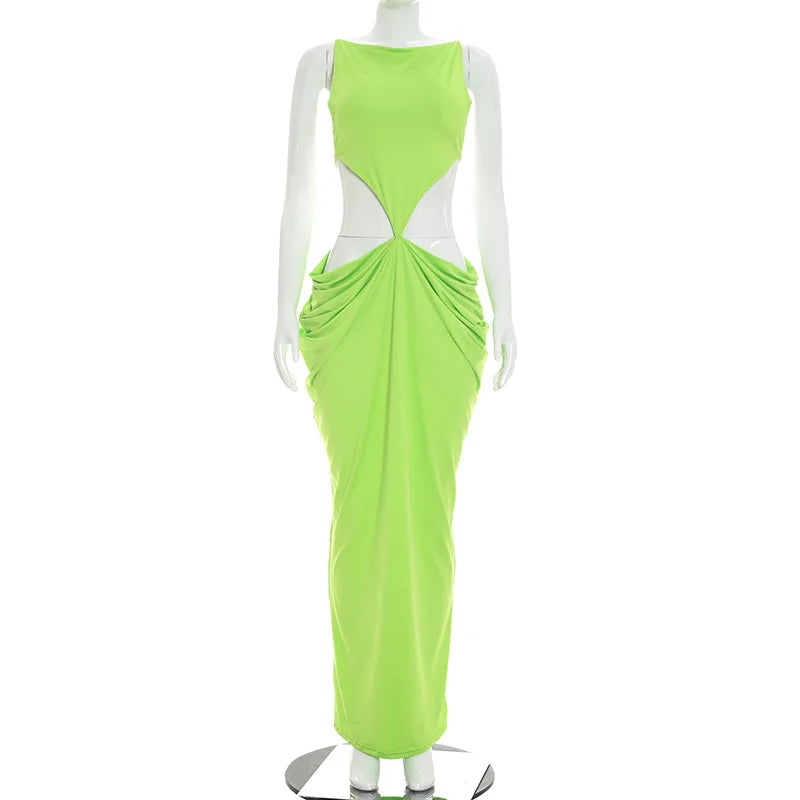 Women's Ruched Cutout Bodycon Maxi Dress - Additional View 9