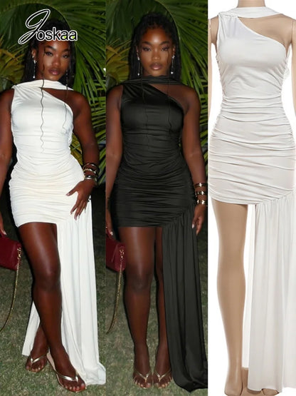 Women's Ruched Sleeveless Bodycon Mini Dress – Women's Fashion Wholesale – Front View