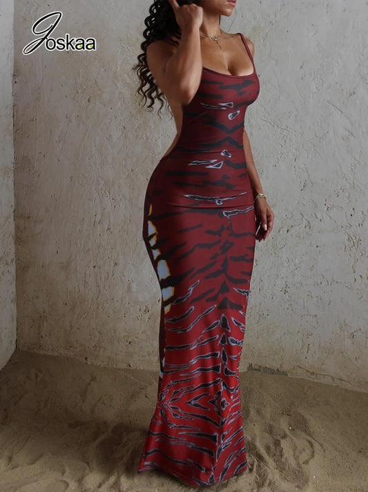 Women's Backless Sleeveless Bodycon Maxi Dress – Women's Fashion Wholesale – Front View