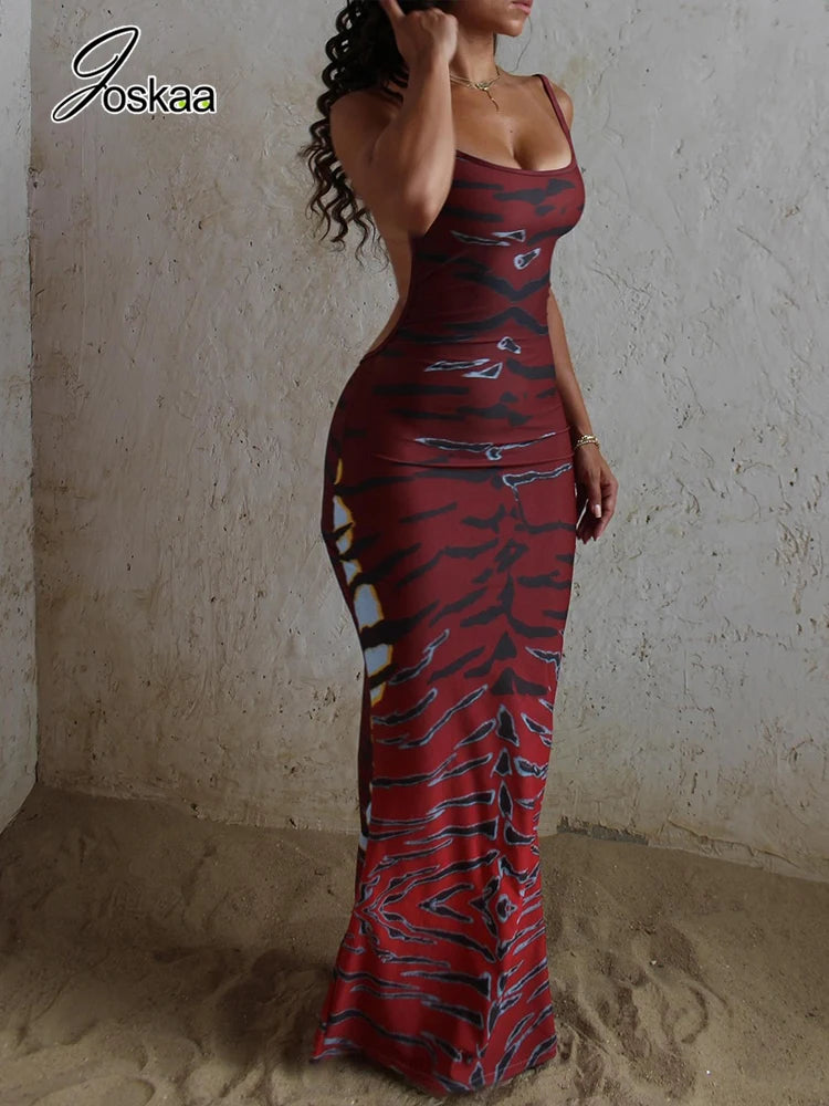 Women's Backless Sleeveless Bodycon Maxi Dress – Women's Fashion Wholesale – Front View